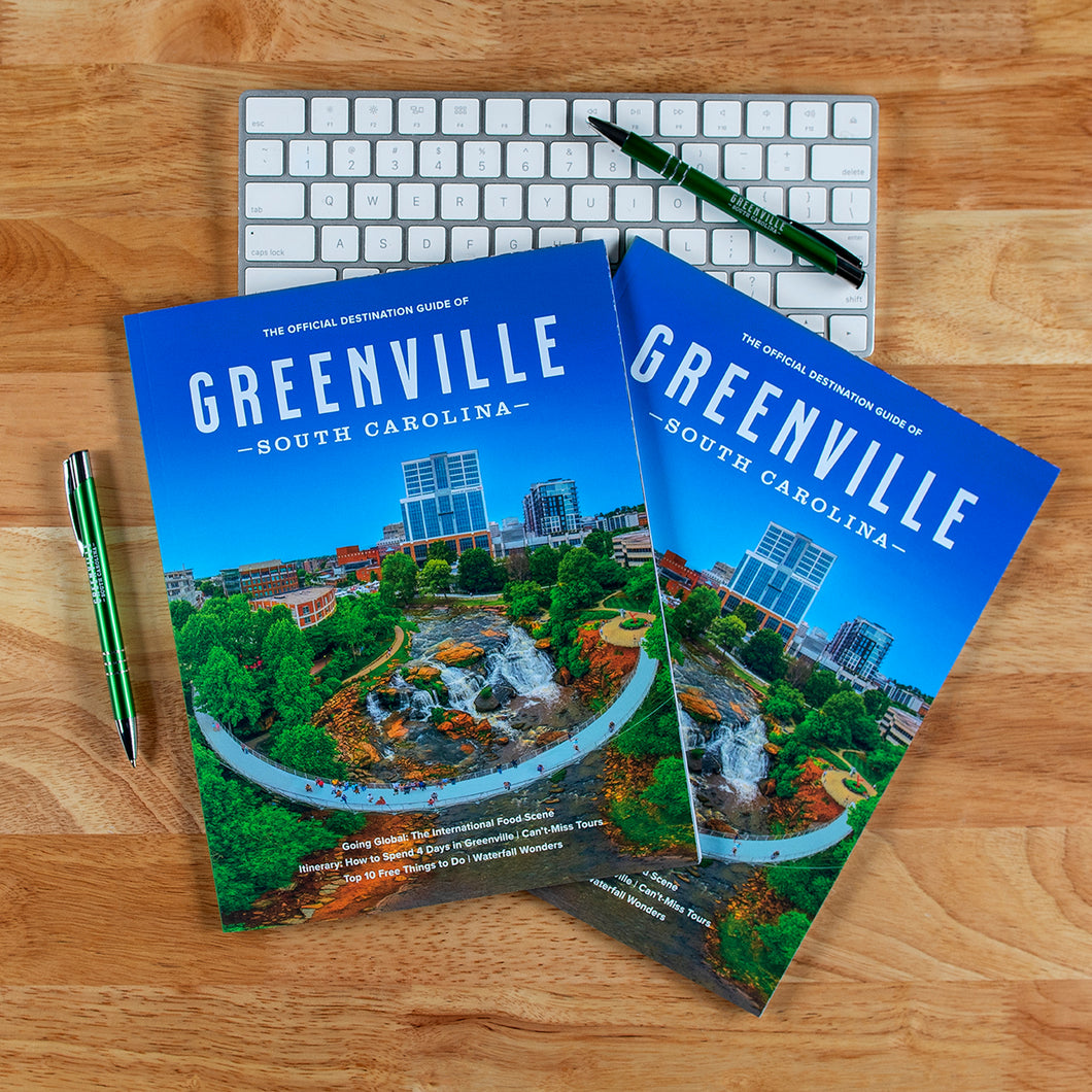 Boxes of the 2024 Official Destination Guide of Greenville, SC (35/Box)