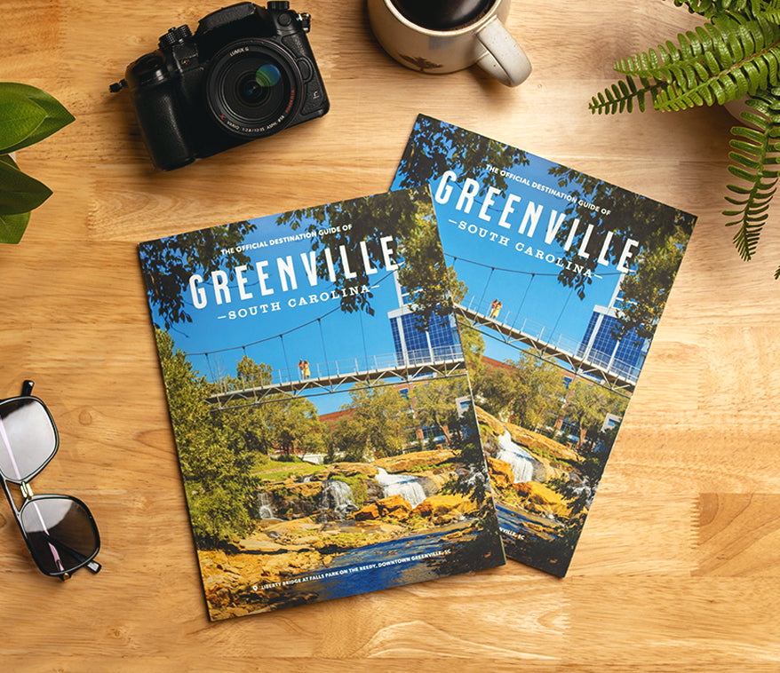 Boxes of the 2025 Official Destination Guide of Greenville, SC (35/Box)